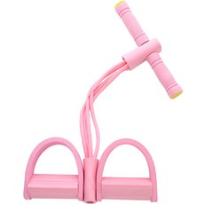 PEONIST 居家訓練伸展腳踏拉力繩, 粉紅色, 1個