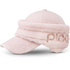 PING 女款護耳帽+高爾夫球Tee組, 粉色(帽子)