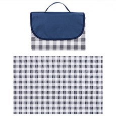 방수 방습 피크닉 접이식 돗자리, 체크네이비