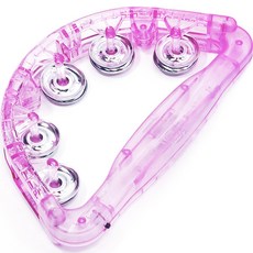 노래방 LED 탬버린 22 x 13 cm MACC-02, 핑크, 1개