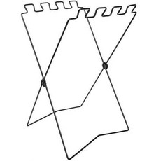 So&Young 露營用可折疊金屬垃圾袋架, 黑色, 1個