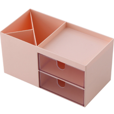 아베른 서랍형 연필꽂이 화장품정리대, 핑크, 1개