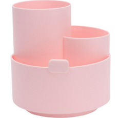 아베른 회전형 연필꽂이 화장품정리대, 핑크, 1개