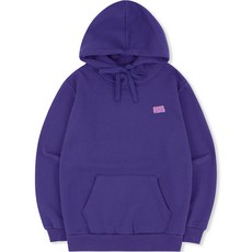 멜로즈 여성용 빅사이즈 굿바이브 스몰 로고 기모 후드 티셔츠