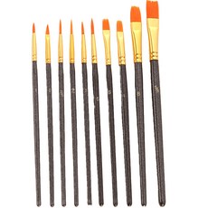 Dasababa 油畫用筆 10件組 珍珠黑, 1套, 10種
