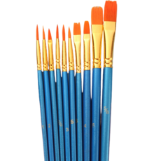 DASABABA 油畫筆 珍珠藍, 1套, 10種