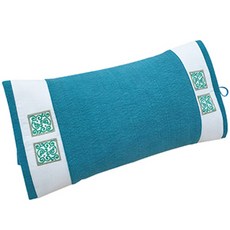 친환경편백아트 프리미엄 편백 구슬형칩 피그먼트 순면 끈베개, 옥색(겉커버), 랜덤발송(속커버), 1개