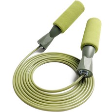 ETUDIER 有氧運動長度可調鋼絲培林跳繩, 綠色, 1個