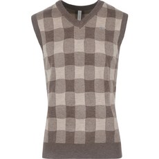 Ferra US 男士非鏈條格紋高爾夫針織背心 GRBFV220124