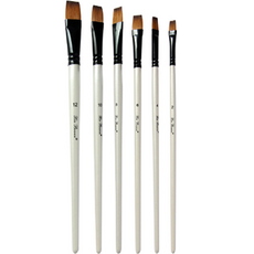 XIN BOWEN 達沙巴巴 珍珠白水彩油畫扁刷套組, 1套, 6種