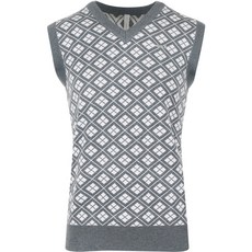 FERRA US 男款 Bicho 方塊針織高爾夫V領背心 GRBFV220058