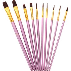 Dasababa油畫筆套組10支珠光紫, 1套, 10種