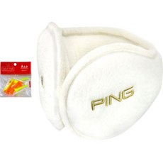 PING 男士P1耳罩耳套+瑪雅高爾夫T恤套組, 白色(耳套)