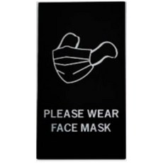 편스토어 아크릴 안내 표지판 타입1, PLEASE WEAR FACE MASK, 1개