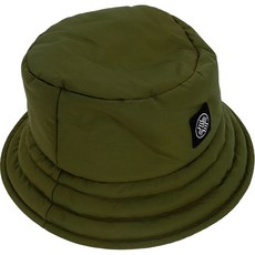 TECH SKIN 徽章Logo鋪棉漁夫帽, 卡其色