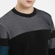 NEVERMINDALL Ponte 華夫格觸感圓領針織毛衣 SW755