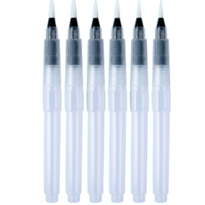 達沙巴巴 水彩水筆刷 透明筆尖 尖頭 3件組, 1套, 150mm