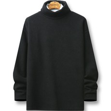 BLUEFORCE 男士保暖刷毛寬鬆版高領T恤