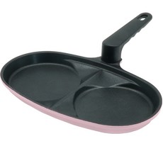 VISION ART IH瓦斯爐通用單柄陶瓷不沾雙格煎蛋鍋, 1個, 245 x 22 x 285 毫米