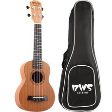 BWS EST&1988 入門學習用烏克麗麗 + 琴袋套組 棕色, 高音