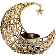 아뜰라임 인테리어 소품 무드 달 조명 캔들 홀드 문, 골드