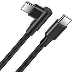 Type-C to Type-C 充電線 單入 90度, 2m, 黑色