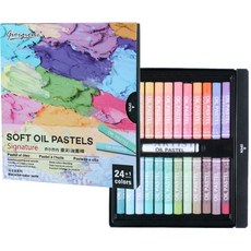 giongione Bluestormer 柔和油畫棒 24 色套組 16.8 x 19.2 x 1.9 cm, 24 種顏色, 1套