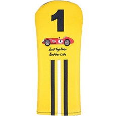 COLLYS GOLF Super Racing 高爾夫球桿頭 一號木桿套, 黃色