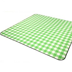Air Doldol 方格野餐野營防水戶外墊子, 04 綠色格紋