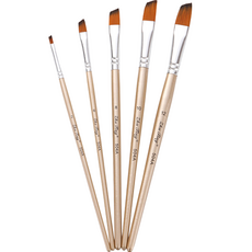 達莎巴巴 玫瑰金水彩筆 斜角筆套組, 5種, 1套