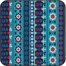 充氣捲捲墊 多種圖案 野餐 露營 防水 戶外野餐墊, 08 天空花朵圖案