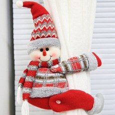 可愛娃娃窗簾綁帶 聖誕裝飾品, 雪人, 1個