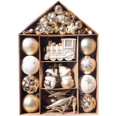 Sso&Young 聖誕樹裝飾高級吊飾套組, 白色, 1個