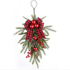 Sso&Young 聖誕節家庭派對裝飾牛角花環, 混合色, 1個