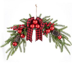 Sso & Young 聖誕節家庭派對裝飾半環花圈, 混合色, 1個