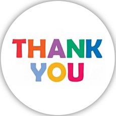 Isaac Cube 禮物包裝 圓形 感謝貼紙 6.5cm, 100個, 單一顏色