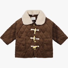 amare illael 兒童絎縫雙排釦大衣