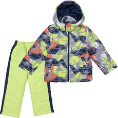 Efrider 兒童幾何配色滑雪服上下套裝