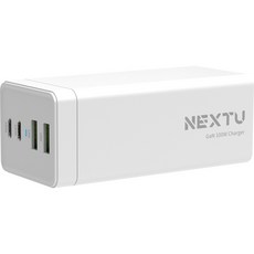 넥스트유 4포트 퀵차지 + PPS PD3.0 GAN 멀티 충전기 100W, 화이트, 1개