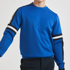 NEVERMINDALL 男款不對稱交叉線條運動高爾夫T恤 TS033