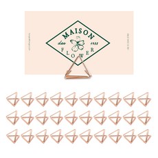 라이프스윗 다용도 메탈 삼각 메모 클립 노트 홀더, 로즈골드, 30개