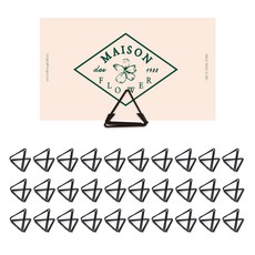 라이프스윗 다용도 메탈 삼각 메모 클립 노트 홀더, 블랙, 30개