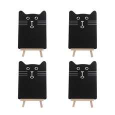 라이프스윗 다용도 고양이 미니 칠판 레스토랑 빵집 가게 메모판 D 4p, 나무(D)