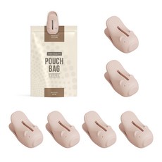 라이프스윗 다용도 자석 집게 냉장고 보드 메모 클립, 핑크, 6개