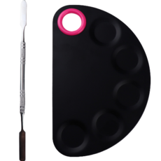 K-Lab 不銹鋼壓克力調色板大號半圓形黑色, 1個