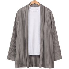 Raymon 男款 Labas 寬鬆版型褶皺開襟針織衫