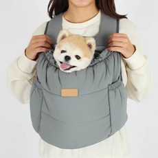 AMYLOVESPET Hug 寵物胸前背帶, 灰色