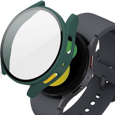 이츠라이프 갤럭시워치5 강화유리 풀커버 액정보호 케이스, 그린, 1개