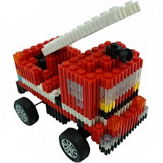 變形塊 10mm 實心半自動消防車 G34, 混合顏色