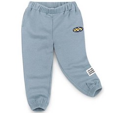 JELISPOON 童款簡約標籤刷毛運動束口長褲